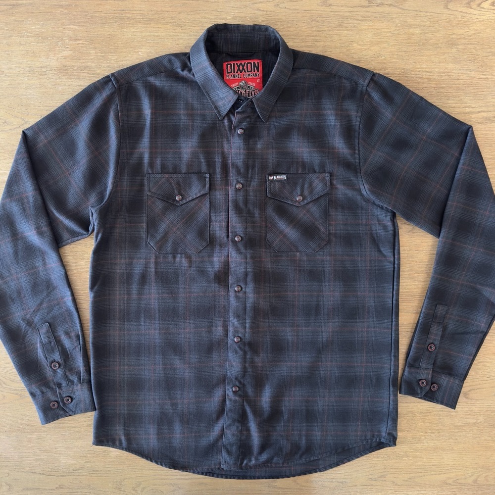 Dixxon Flannel Company x Black Flys The Phantom Men's Flannel Collab Shirt-Sz LT